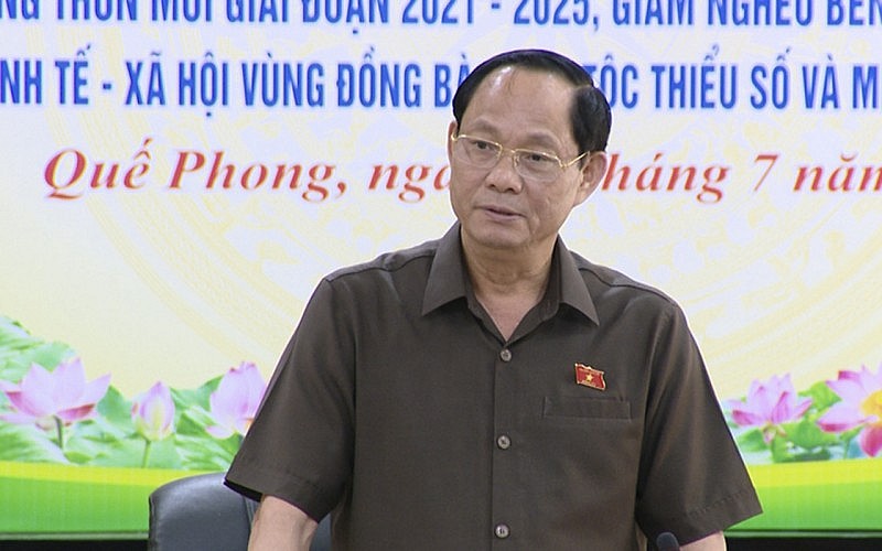 Phó Chủ tịch Quốc hội Trần Quang Phương làm việc tại Nghệ An về thực hiện 3 Chương trình mục tiêu quốc gia